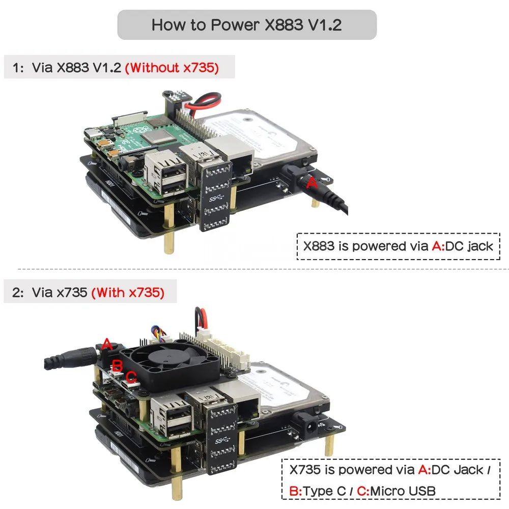 Raspberry Pi 4 Dual 2 5 &quotSATA HDD/SSD Shield X883 для Model B 8 ГБ/4 ГБ/2 ГБ | Компьютеры и офис