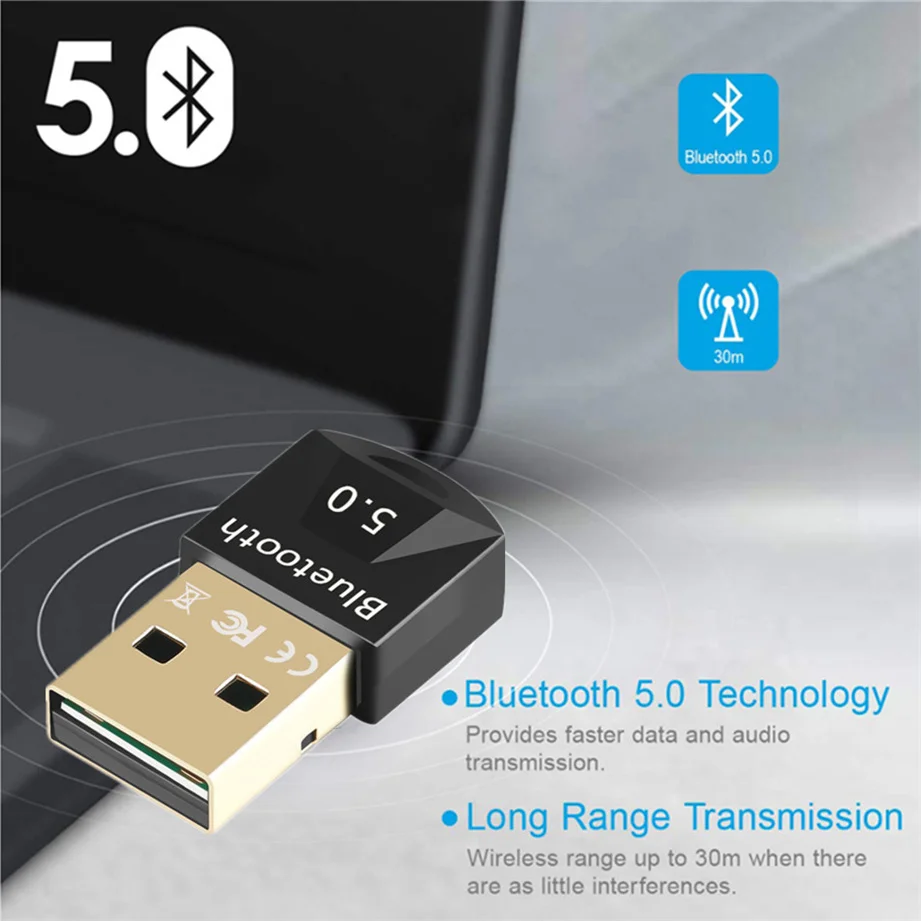 Беспроводной USB-адаптер GRWIBEOU Bluetooth 5 0 музыкальный приемник мини-адаптер BT5.0 аудио