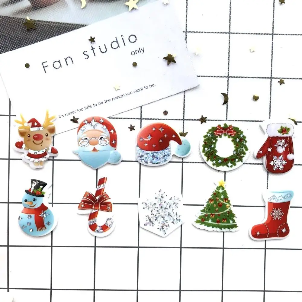 Микс бесплатная доставка 10 шт./лот рождественские украшения kawaii Смола Санта