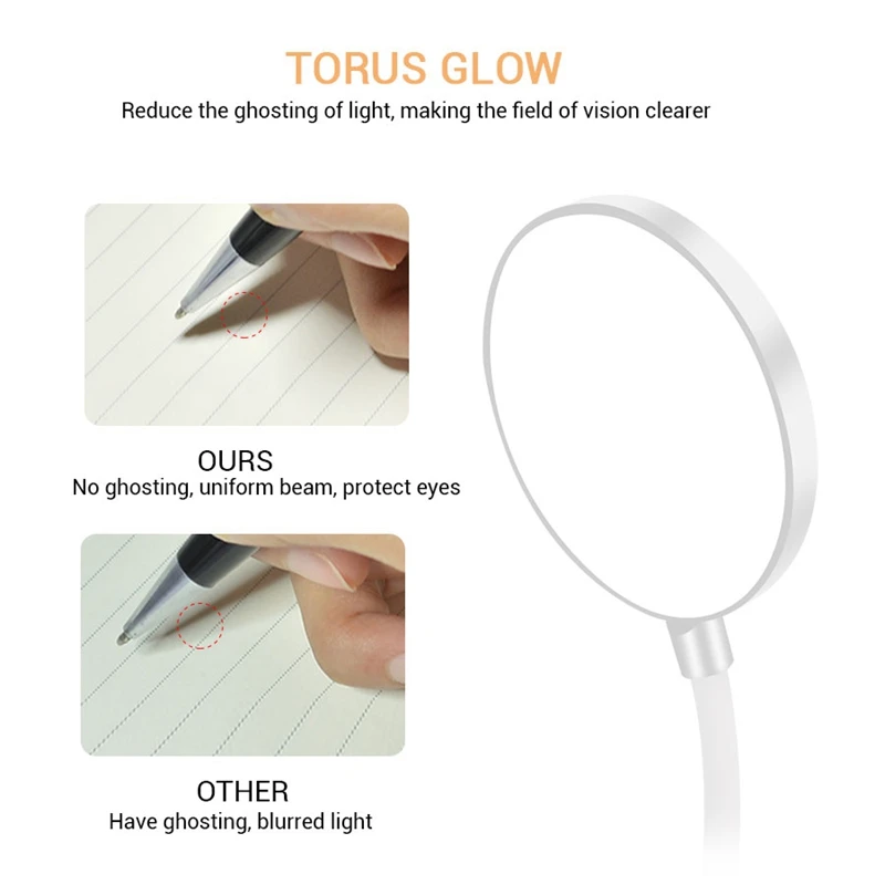

Flexible USB LED Book Light Rechargeable Clip-on Table Desk Lamp Eye Protect Bedroom Reading Light Book Lamp Night Light
