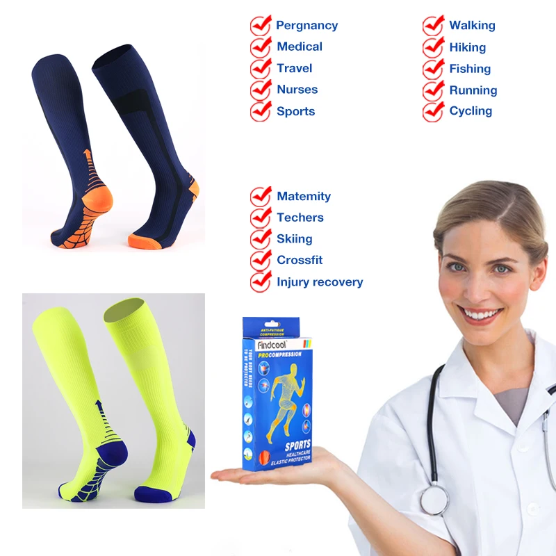 Высококачественные Компрессионные носки YISHENG для медицинского подошвенного