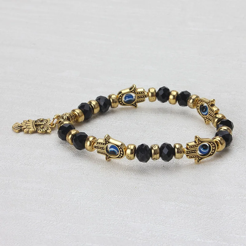 Сглаза новые модные золотые сглаза синего цвета из бисера браслет Хамса Шарм