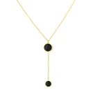 Ожерелья из нержавеющей стали, черные акриловые минималистичные светлые роскошные подвески, два аксессуара, женское Ювелирное Украшение