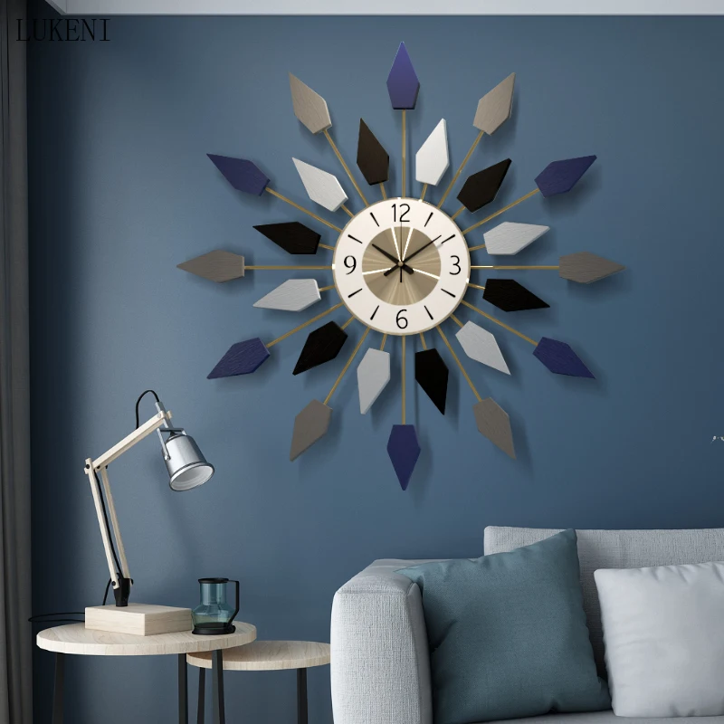 Настенные часы в скандинавском стиле Креативные украшения для гостиной модные
