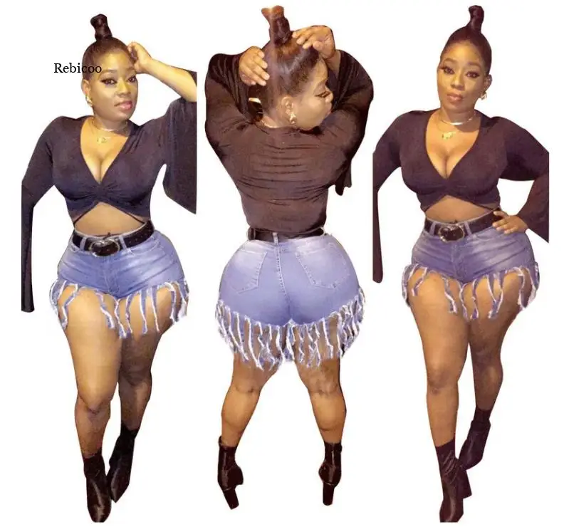 

Женские джинсовые шорты с высокой талией, Клубная одежда, повседневные джинсовые шорты, летние короткие брюки, женские шорты