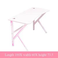 new girls gaming table pink and white with cute live computer desk can be rotated to adjust the height of the simple modern desk