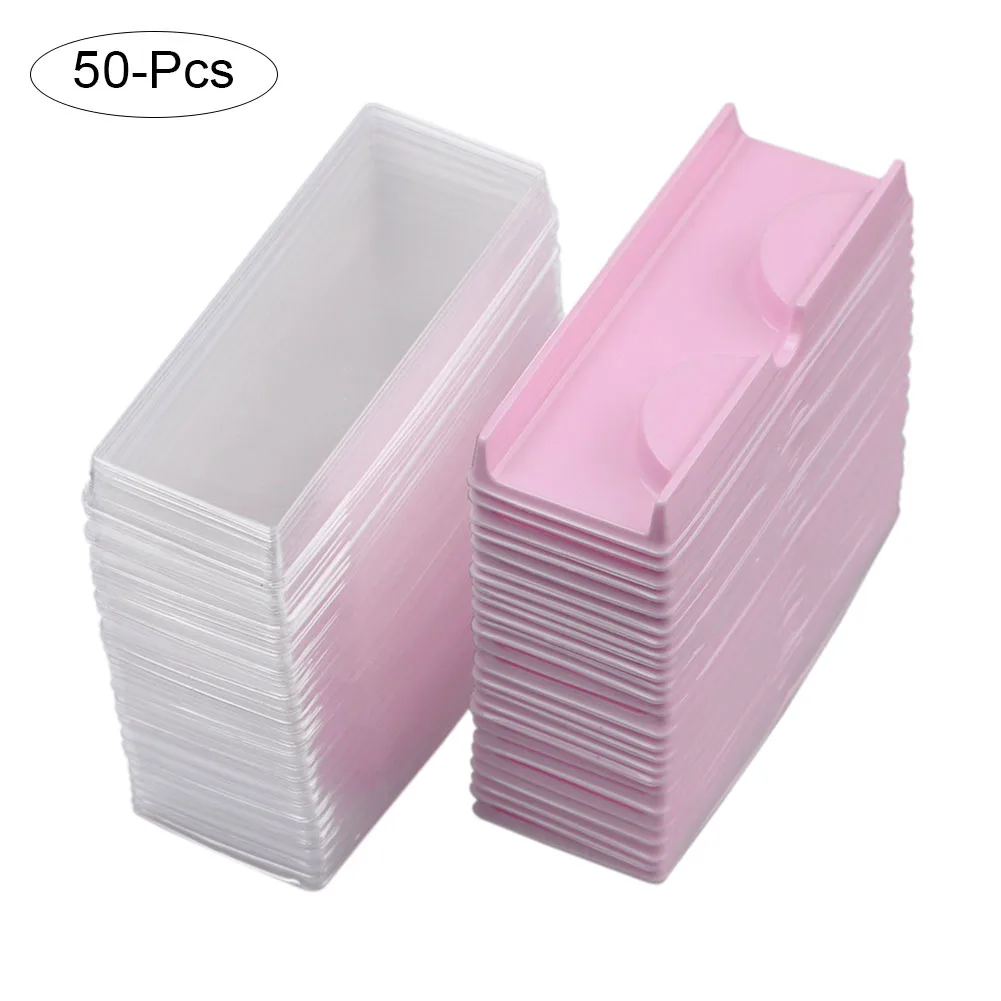 50 шт коробка для хранения ложных ресниц пластиковая прозрачная крышка ухода за
