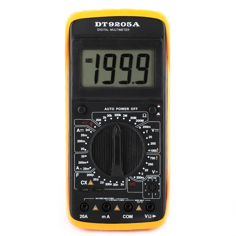 ANENG DT-9205A Ручной ЖК-цифровой мультиметр Профессиональный AC/DC Вольт Ампер Ом Емкость Гц Тестер электрический инструмент