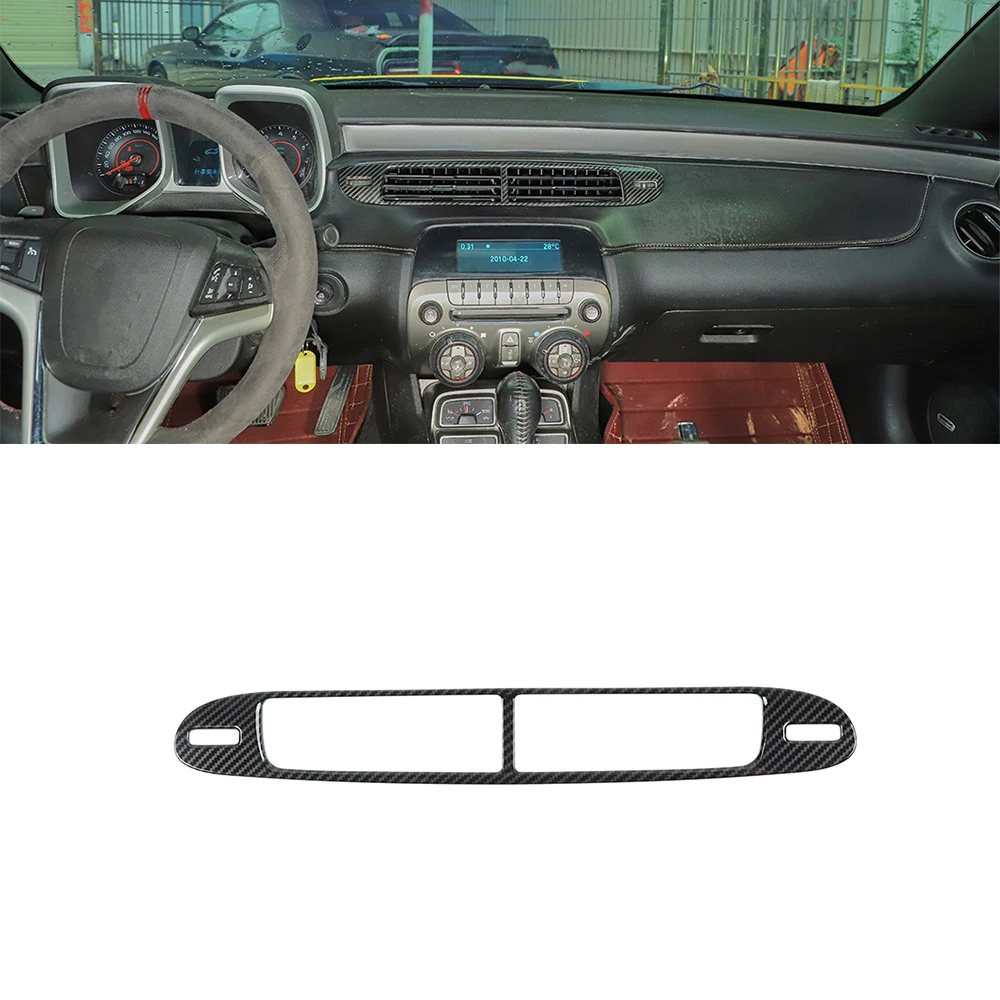 

Панель центрального выпускного отверстия автомобиля, Накладка для Chevrolet Camaro 2010 2011 2012 2013 2014 2015, аксессуары для салона автомобиля из углеродно...
