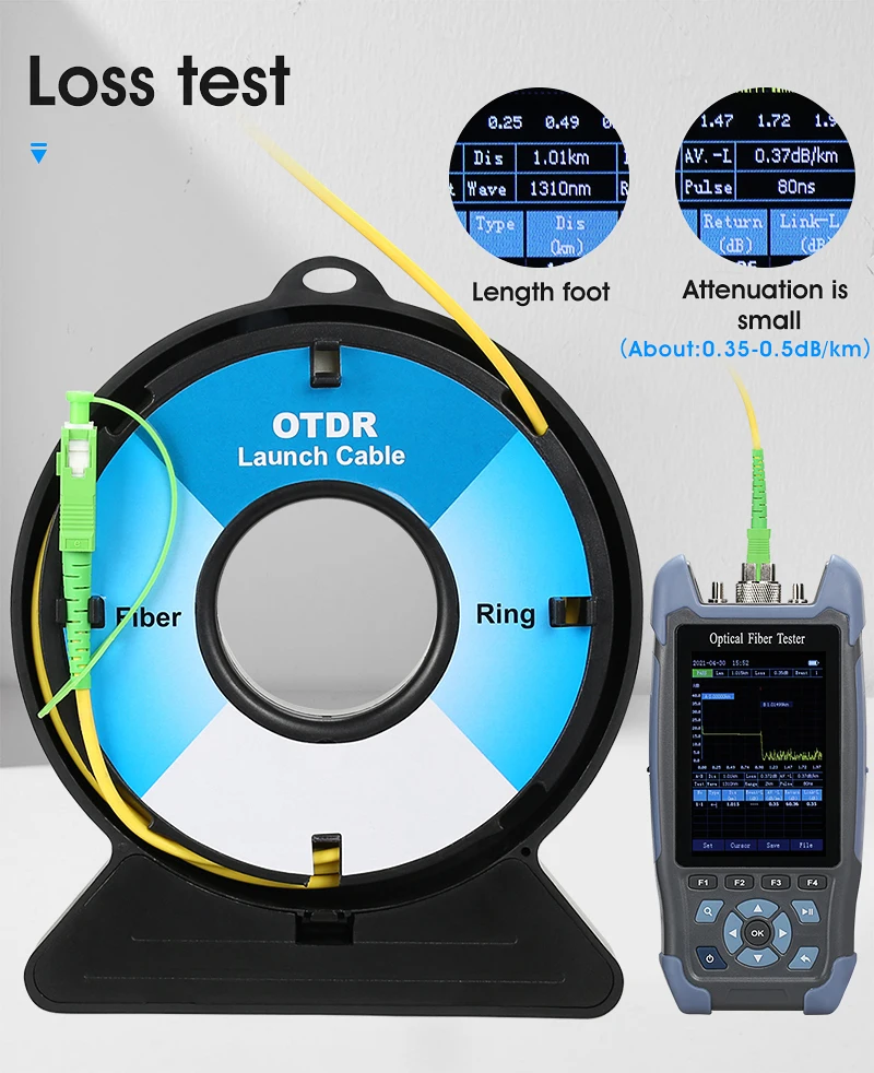 

Mini OTDR Dead Zone Eliminator SC/APC-SC/APC Fiber Rings Optical OTDR Launch Cable BoxSM Extension Cable 150/300/500M New produc