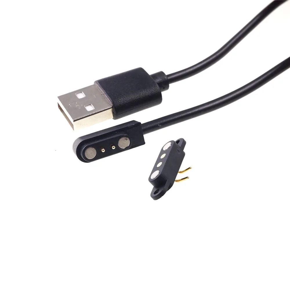 2 комплекта Магнитный зарядный кабель Usb Мужской Женский пружинный контакт
