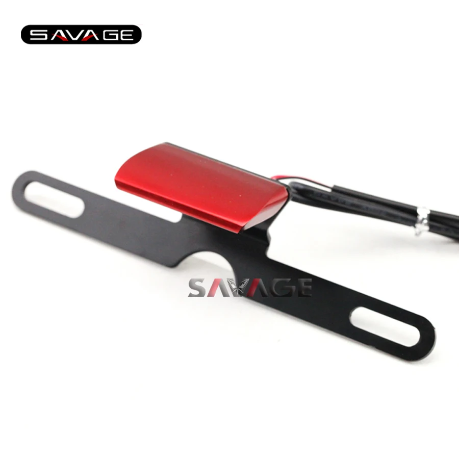 Универсальный Мотоцикл аксессуары CNC Алюминиевый номерной знак светодиодный