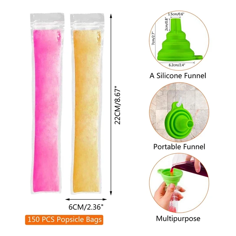 Акция! 150 шт. мешочки для мороженого блестящие с застежкой-молнией мешочек льда