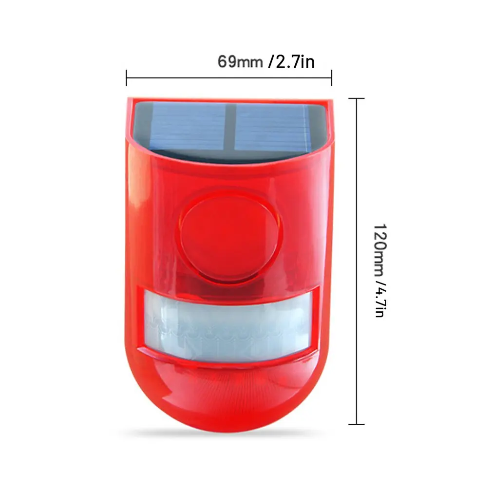 

Solar Warning Lamp Human Body Induction Remote Control Alarm Sound And Light Warning Lamp DC Double Charging