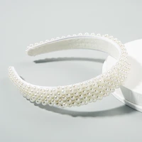 fashion style full pearl hair band girl heart korean headband lady white hair band girl headdress wedding hair ornament