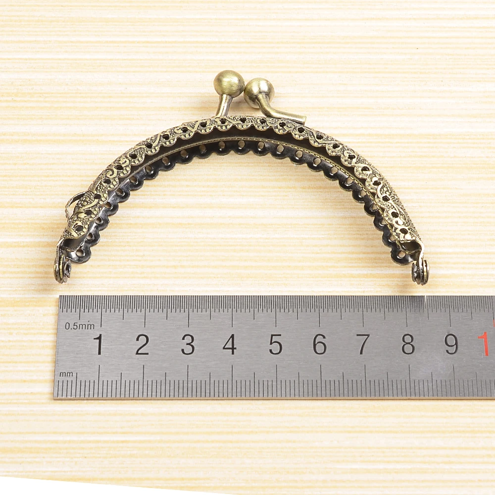 Оптовая продажа 10 шт. круглая металлическая рамка для кошелька ручка