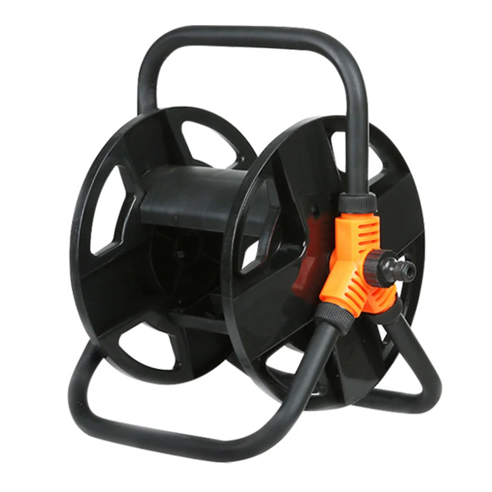 

Portable Garden Hose Reel Wall Mount Watering Hose Holder Winder Durable Hose Storage Cart Black 60*30*52cm