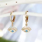 1 пара, богемные, уникальные, сглаза, серьги-кольца для женщин, Ретро стиль, готический стиль, милый, золотой, серебряный глаз, подвеска, круглые серьги, ювелирное изделие E726