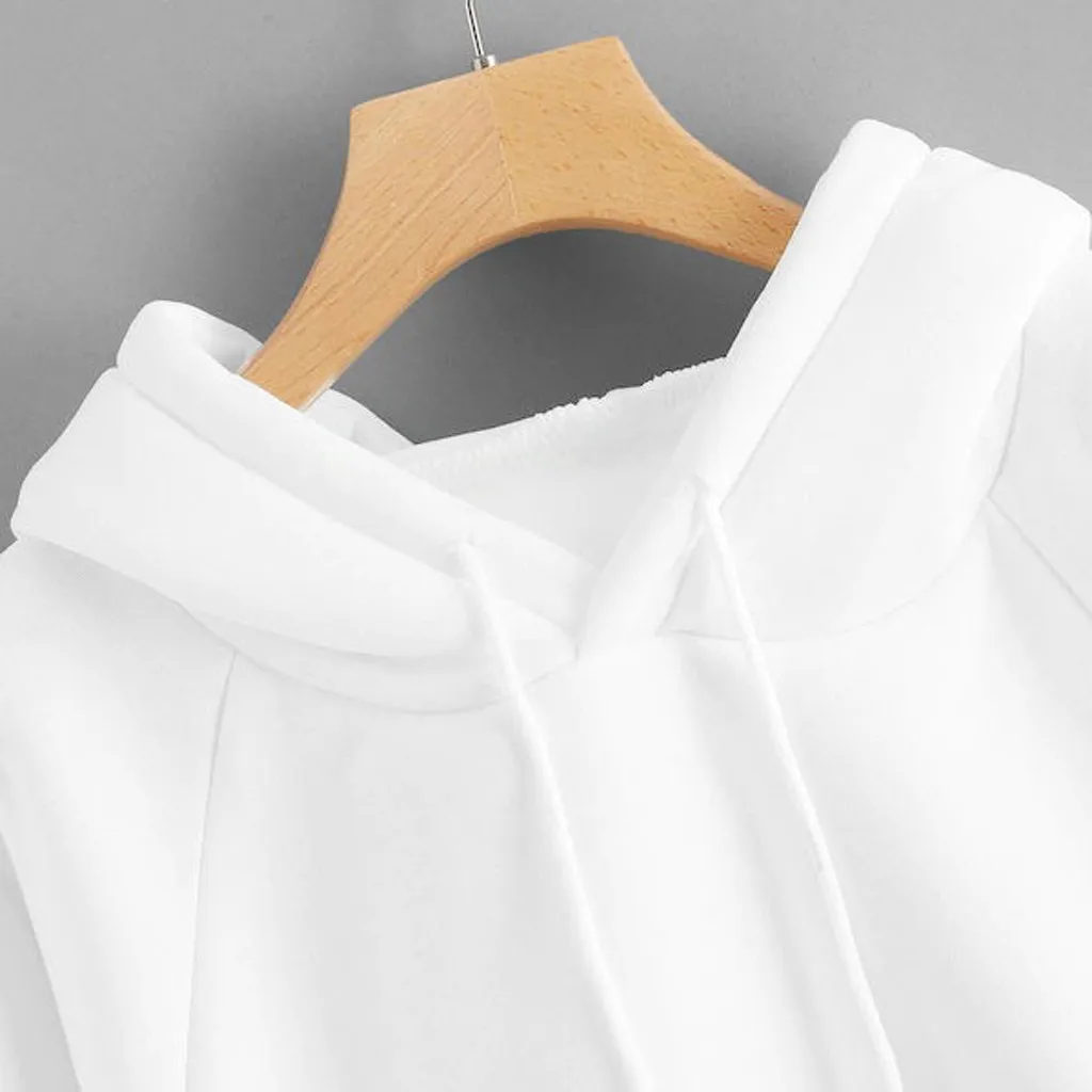 

hoodies men 2021Women's Casual Solid Color Hooded Pocket Long Sleeve Pullover Sweatshirt hoodies women Hoodie lady personality
