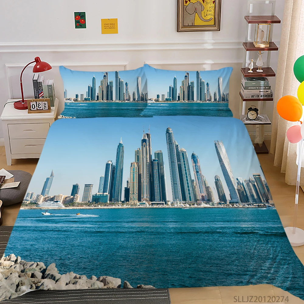 

3D Luxury Bedding Set Duvet Cover Set Queen Spectacular Architecture Print Super Soft Breathable Kids Adult Teen 2/3 Pcs