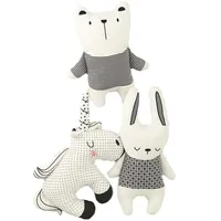 Nordic Style Rabbit Unicorn Bear Pillow Cushion Toys, Cotton Animal Plush Toys, Children's Toys, Baby Room Decoration