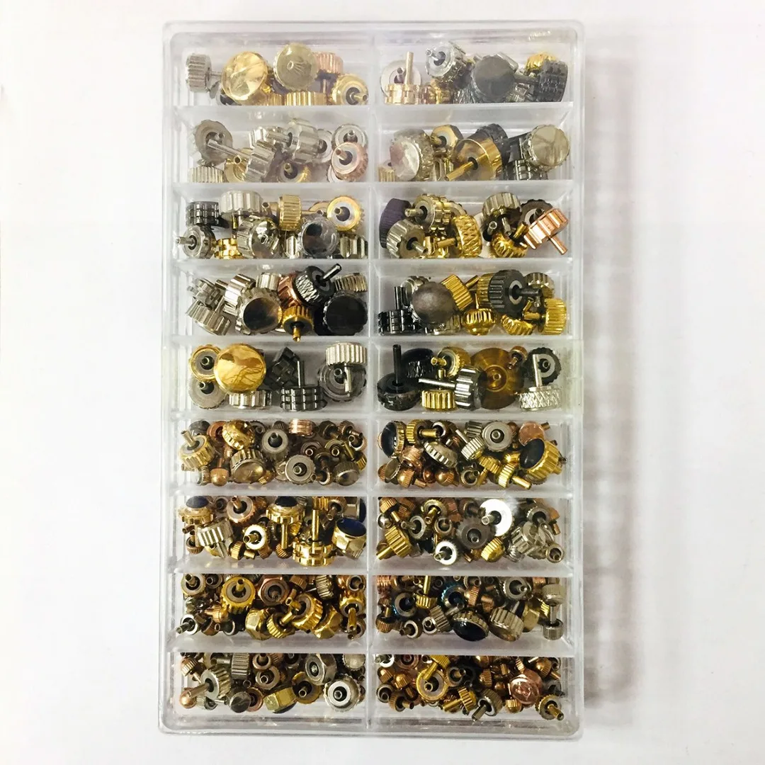 3.0 ~ 7.0 mm Assorted Watch Crowns Parts Quartz Watches Multi Style Crown Replacement Accessories For Watchmaker Repair