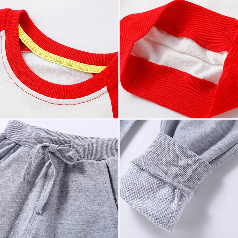 BINIDUCKLING/осенний детский комплект одежды для мальчиков 2020 хлопковый с длинными