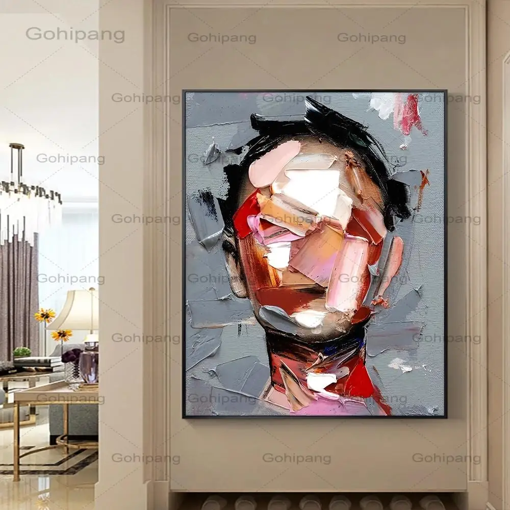 

Abstract Modern Canvas Painting Nordic Girl Face Poster and Print Wall Artwork Decorative Picture for Living Room Home Decor