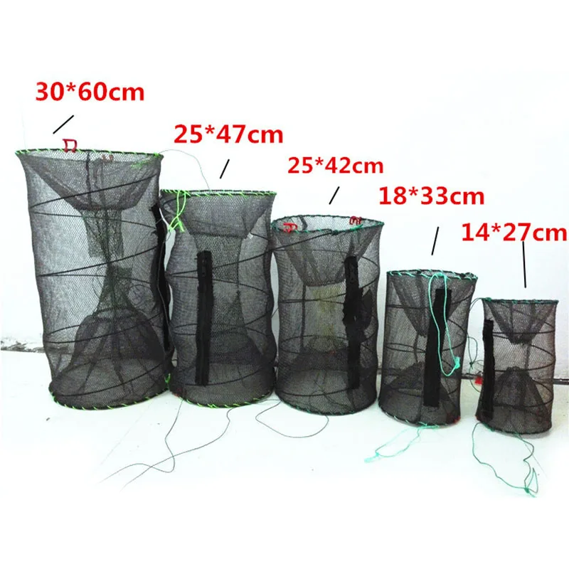 

Crayfish Crab Trap Net Shrimp Lobster Cage Collapsible Portable Fishing Accessories &T8