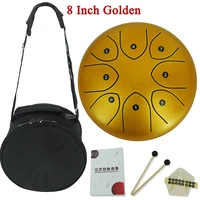 6 inch 8 inch tongue drum 8 tune steel hand pan drum tank drums with drumsticks padding bag percussion instruments accessories