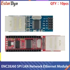 10 шт. ENC28J60 Ethernet щит V1.0 совместимый Nano 3,0 RJ45 веб-сервер модуль