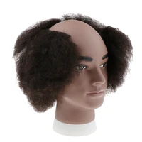 portable pvc bald curly wig display head hair styling salon mannequin head