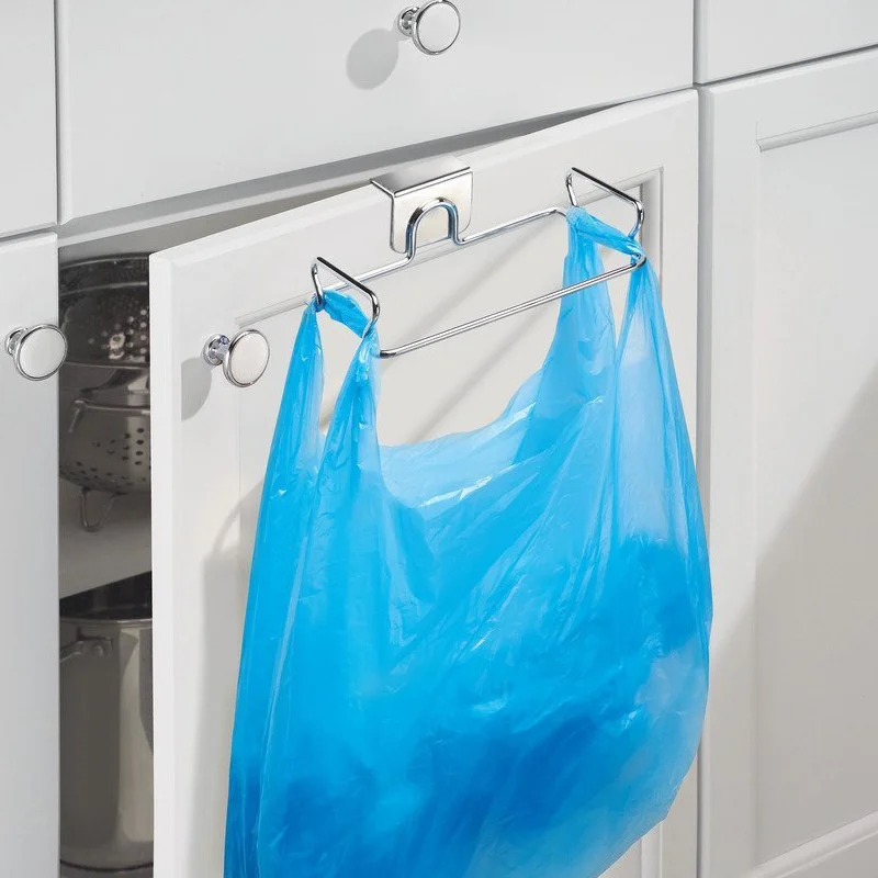 

Kitchen trash cabinet rack trash door bag stainless steel cabinet storage trash rack