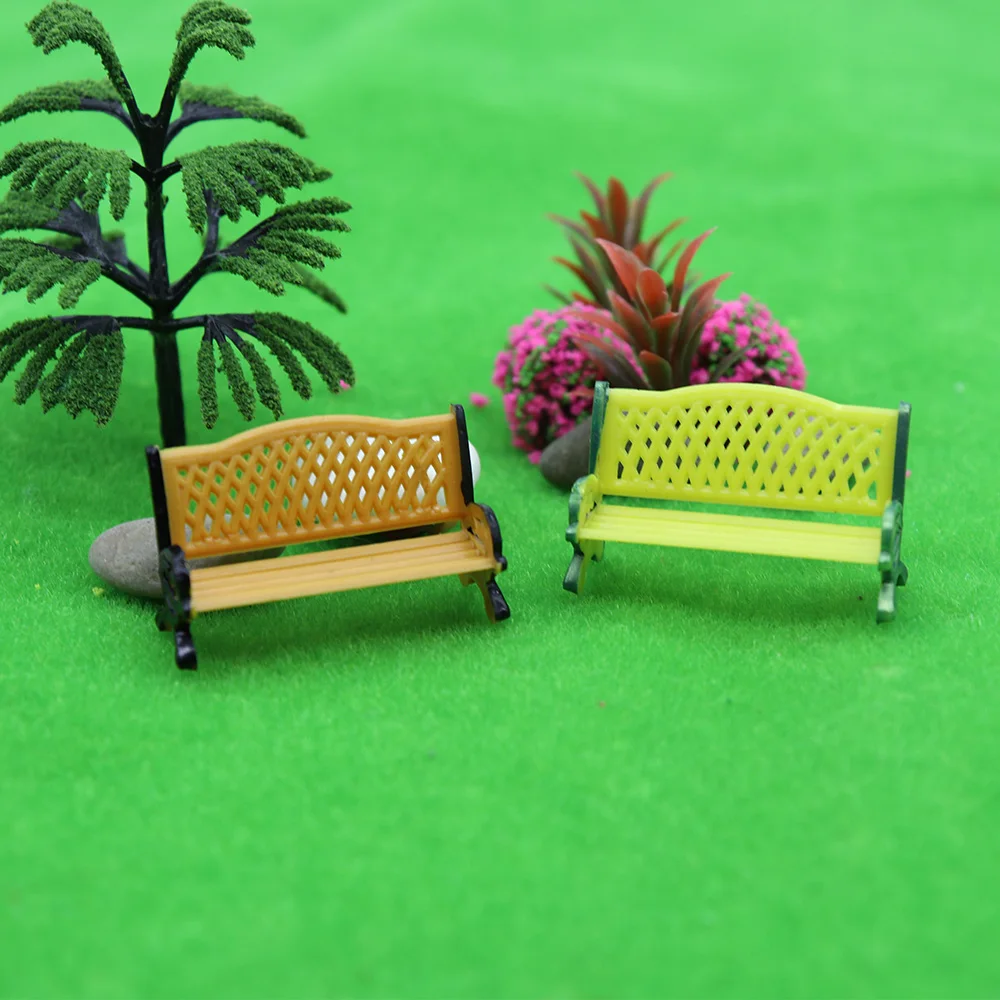 

1:87 HO Scale Model Street Seats Bench Park Garden Chair Courtyard For Railway