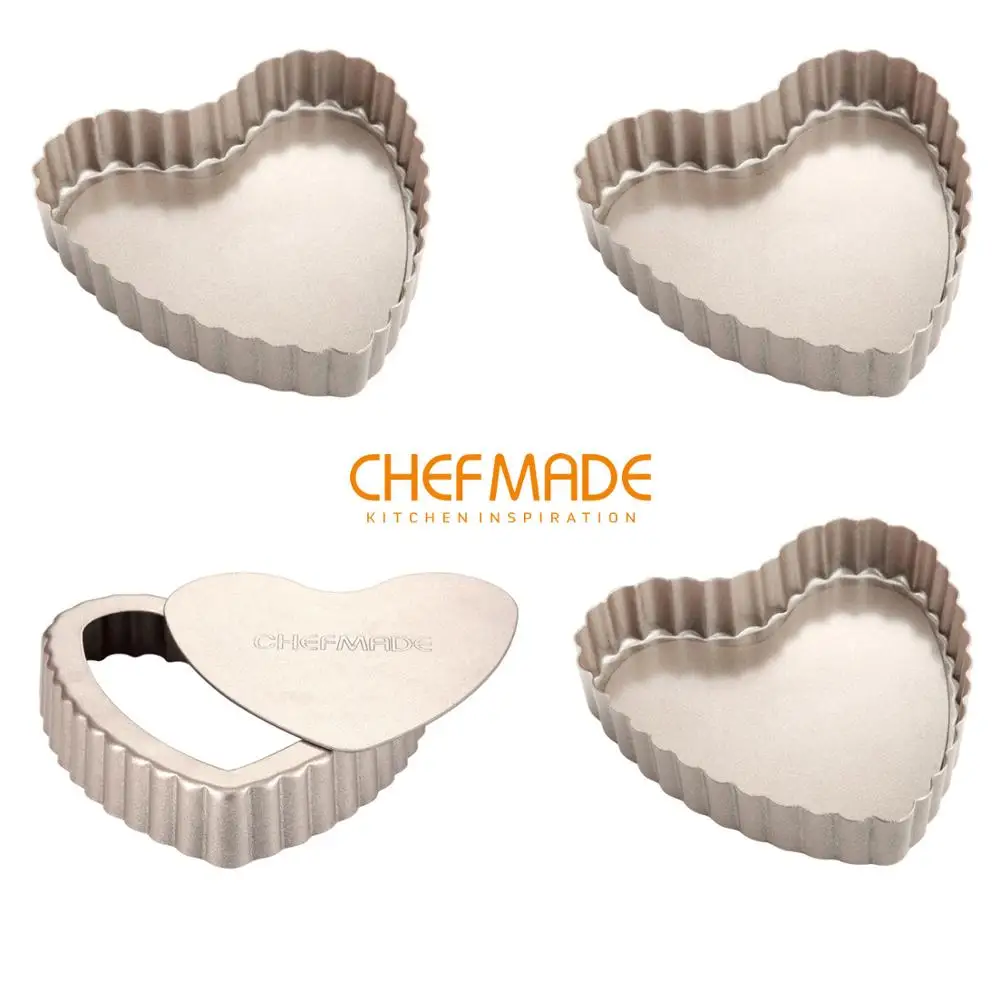 Набор сковородок CHEFMADE Mini Tart 4 дюйма шт. со съемным свободным дном антипригарная
