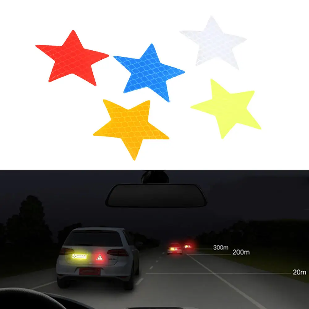 10 x Star Shape Car Reflective Sticker High Visibility Decals Scotchlite Hi-Vis Stickers | Автомобили и мотоциклы