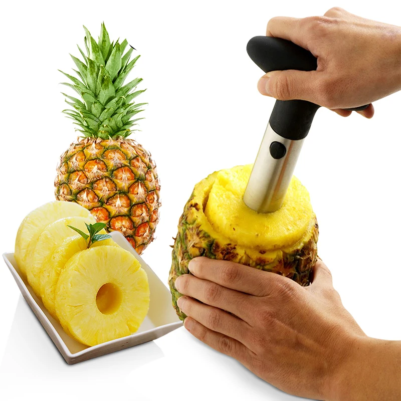 

1Pcs Stainless Steel Easy to use Pineapple Peeler Accessories Pineapple Slicers Fruit Knife Cutter Corer Slicer Kitchen Tools