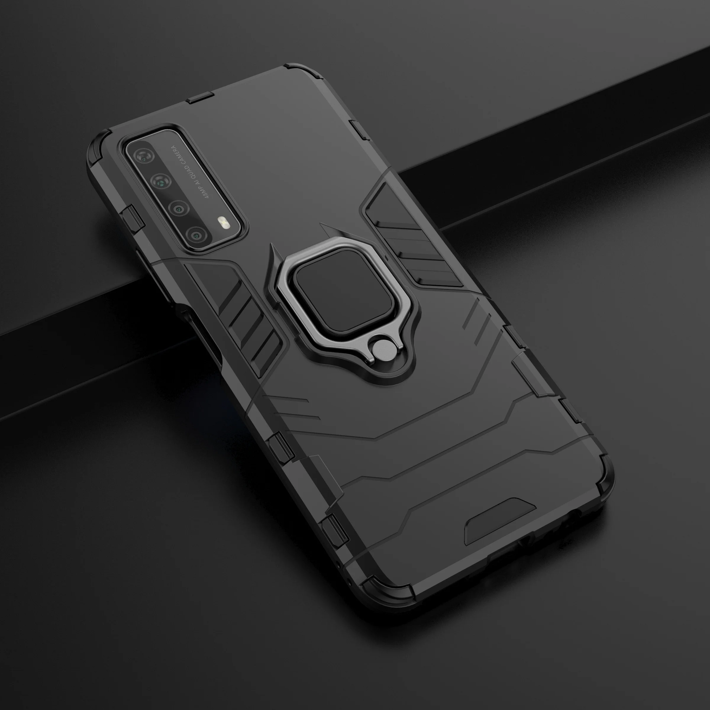 

Shockproof Case For Huawei P Smart 2021 2020 P Smart Z Cases Stand Holder Magnetic Ring Phone Back Cover For Huawei P Smart 2019