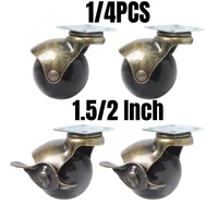 14pcs 1 52 inch 360 degree swivel caster wheels ball caster wheels with top plate no noise wheels for furniture cabinets