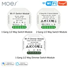 DIY WiFi Smart 12 Way 2 Gang светильник релейный модуль диммер выключатель беспроводной пульт дистанционного управления работа с Alexa Google Home