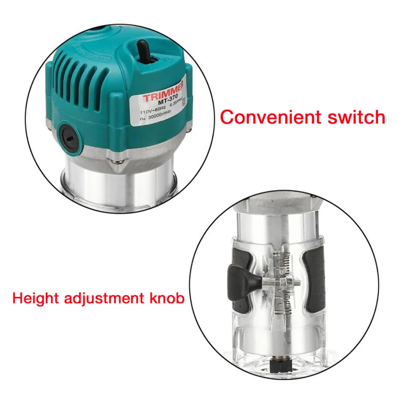 Электрический деревообрабатывающий станок с алюминиевым корпусом