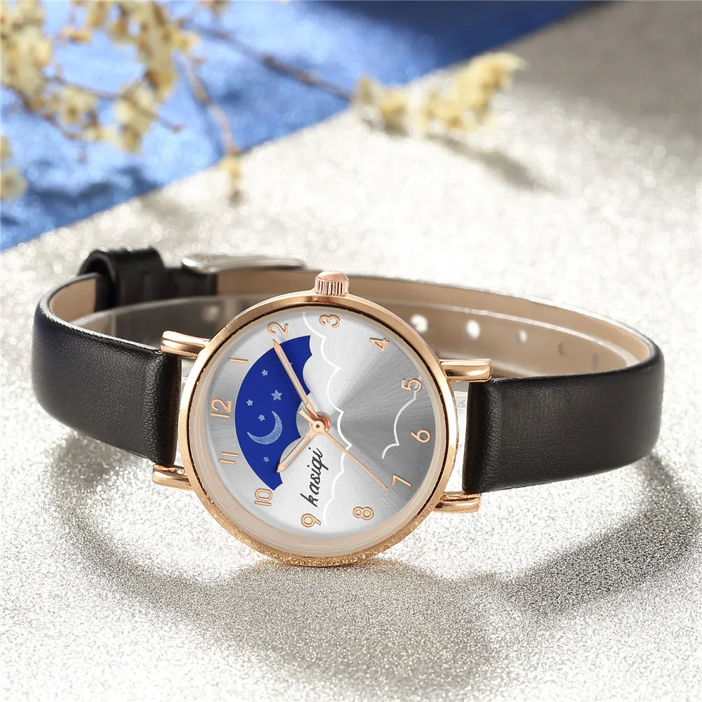 

Kasiqi Fashion Classic Digital Scale Belt Ladies Business Quartz Watch Gift