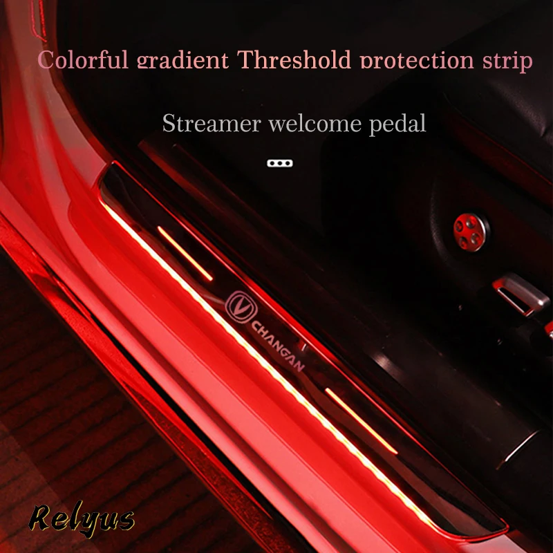 

Customized Car LED Welcome Pedal Car Scuff Plate Pedal Door Sill Pathway Light For Changan CS95 CS85 CS75 CS35 Eado Alsvin 7