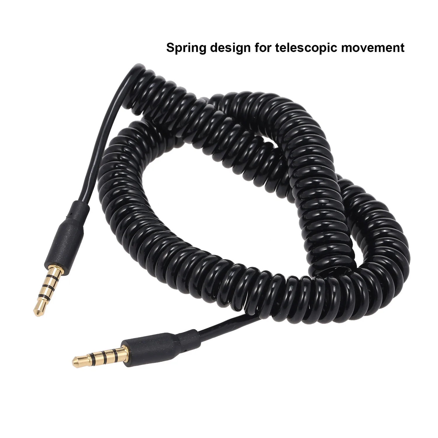 Аудиокабель с пружинной катушкой 3 5 мм вспомогательный стереозвук совместимый