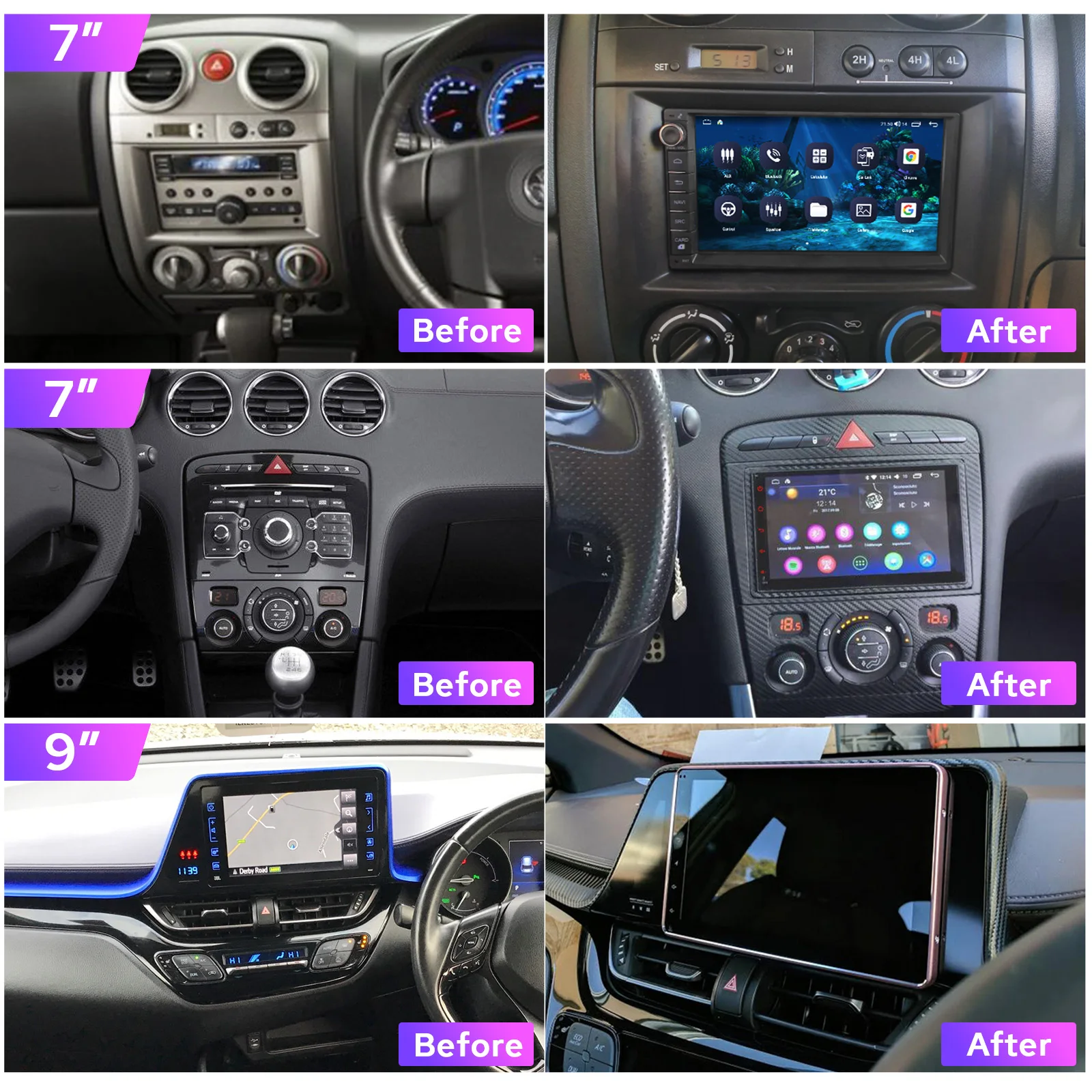 Универсальный мультимедийный плеер 2 DIN Android 10 0 FM аудио стерео беспроводной Carplay