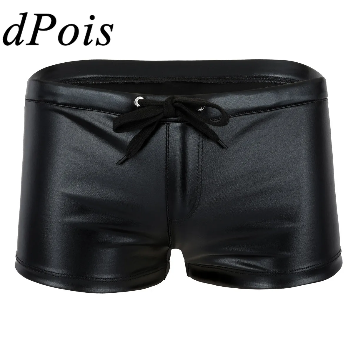 DPOIS мужские трусы боксеры из лакированной кожи шорты для мальчиков нижнее белье