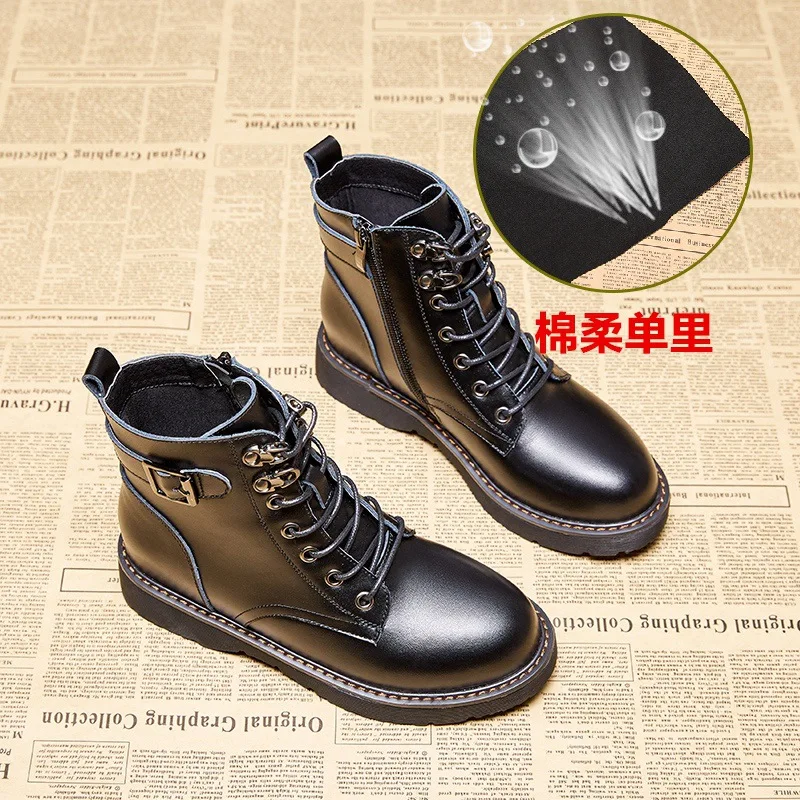 

boots female British style fall / winter 2020 new ins versatile black handsome locomotive boots net red Korean Short