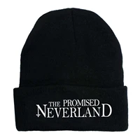 cotton knitted hat the promised neverland japanese character print casual streetwear solid cute warm caps 2021 new arrival beret