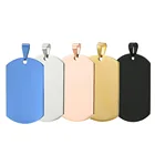 Нержавеющаясталь Военная пластина воротник Dogtag ID кулон пустой армии кеттинг для зеркало для гравировки лак Цепочки и ожерелья с подвесками