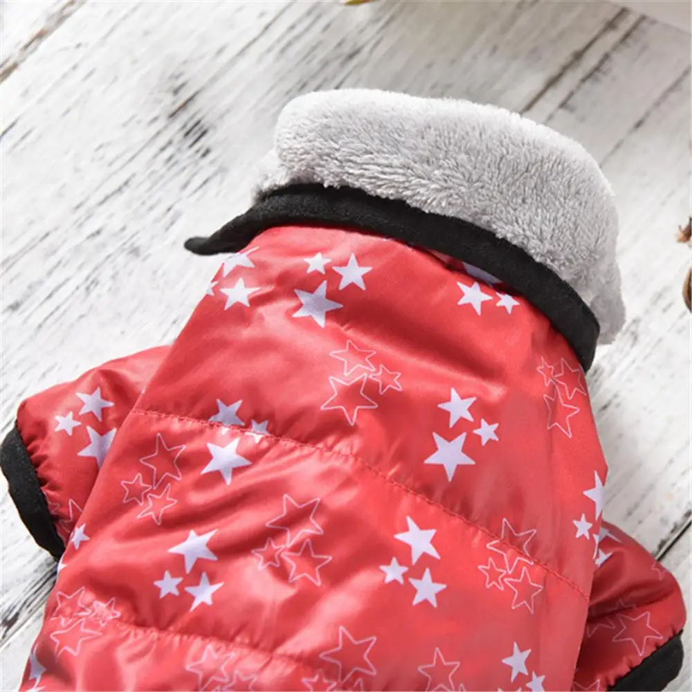 Зимняя куртка для собак утолщенная теплая одежда водонепроницаемые комбинезоны